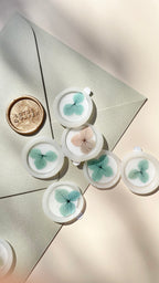 Pressed Hydrangea Wax Seal Stickers