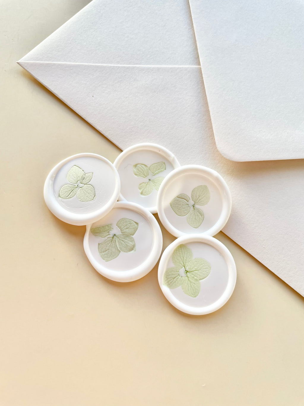 Pressed Hydrangea Wax Seal Stickers