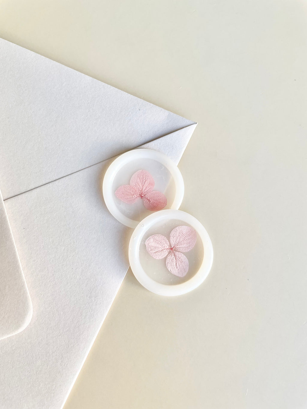 Pressed Hydrangea Wax Seal Stickers