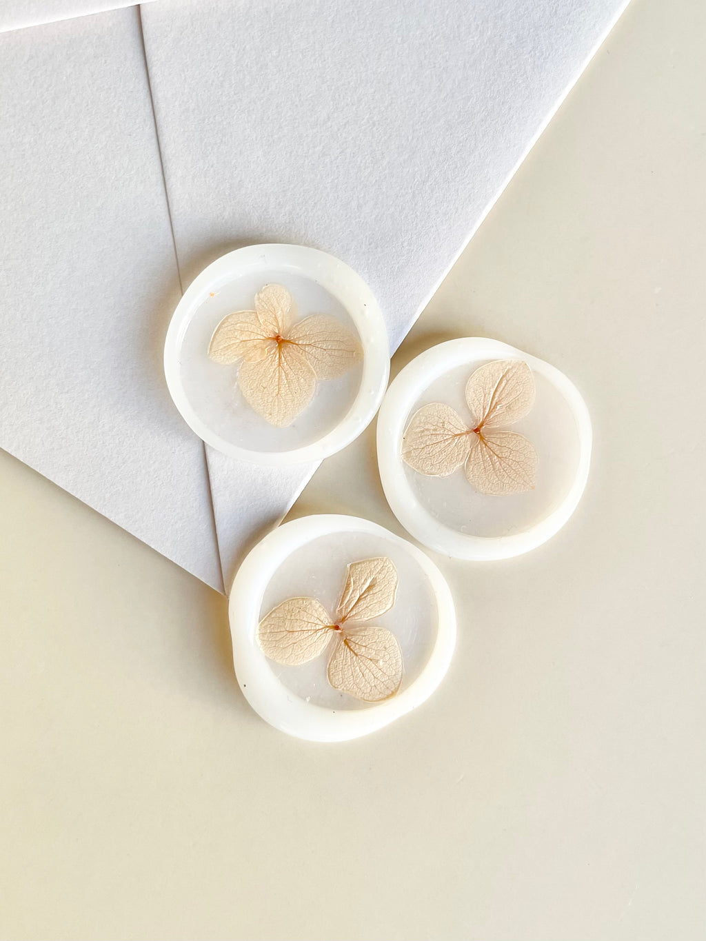 Pressed Hydrangea Wax Seal Stickers