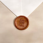 Double Happiness Monogram Wax Seal Stickers