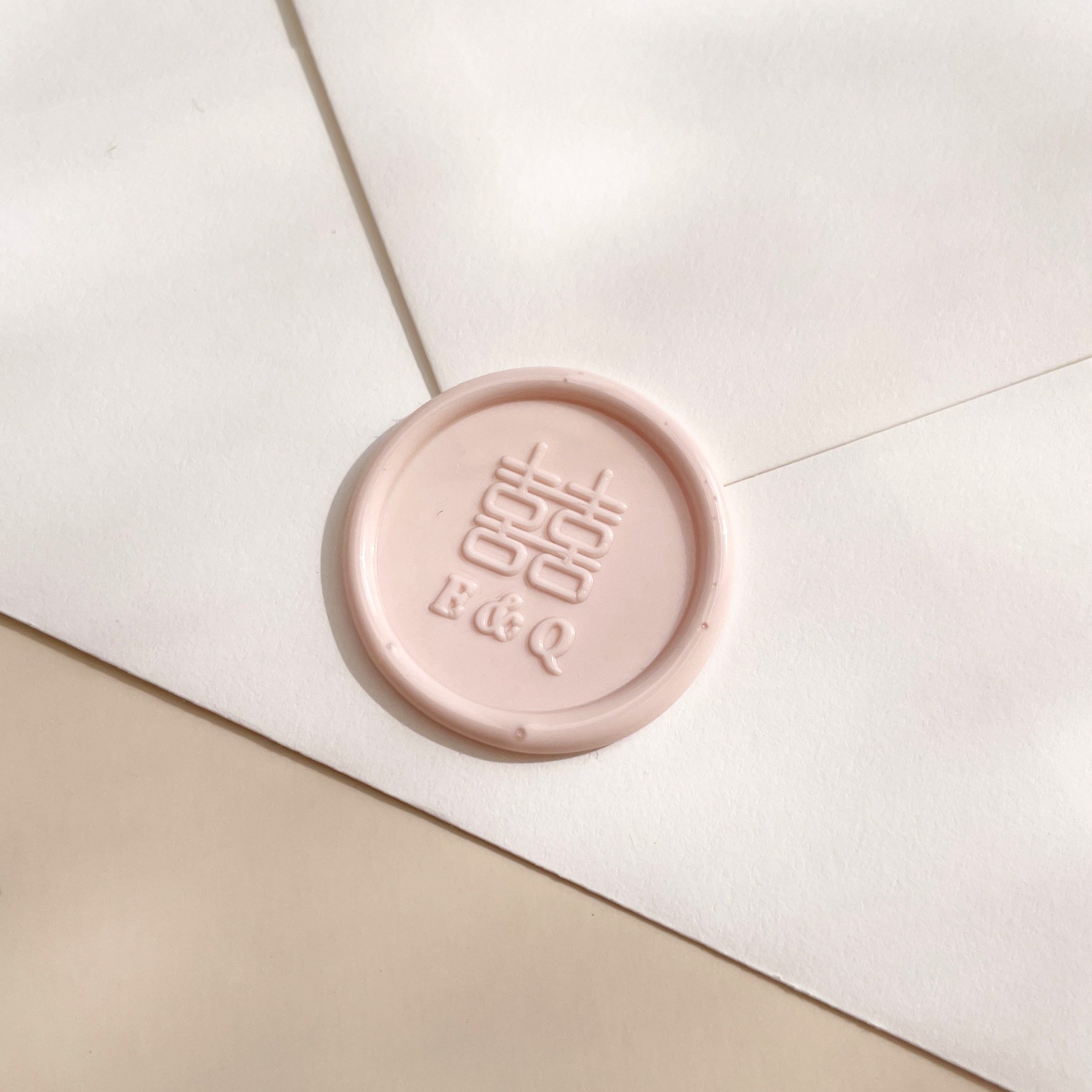 Double Happiness Monogram Wax Seal Stickers