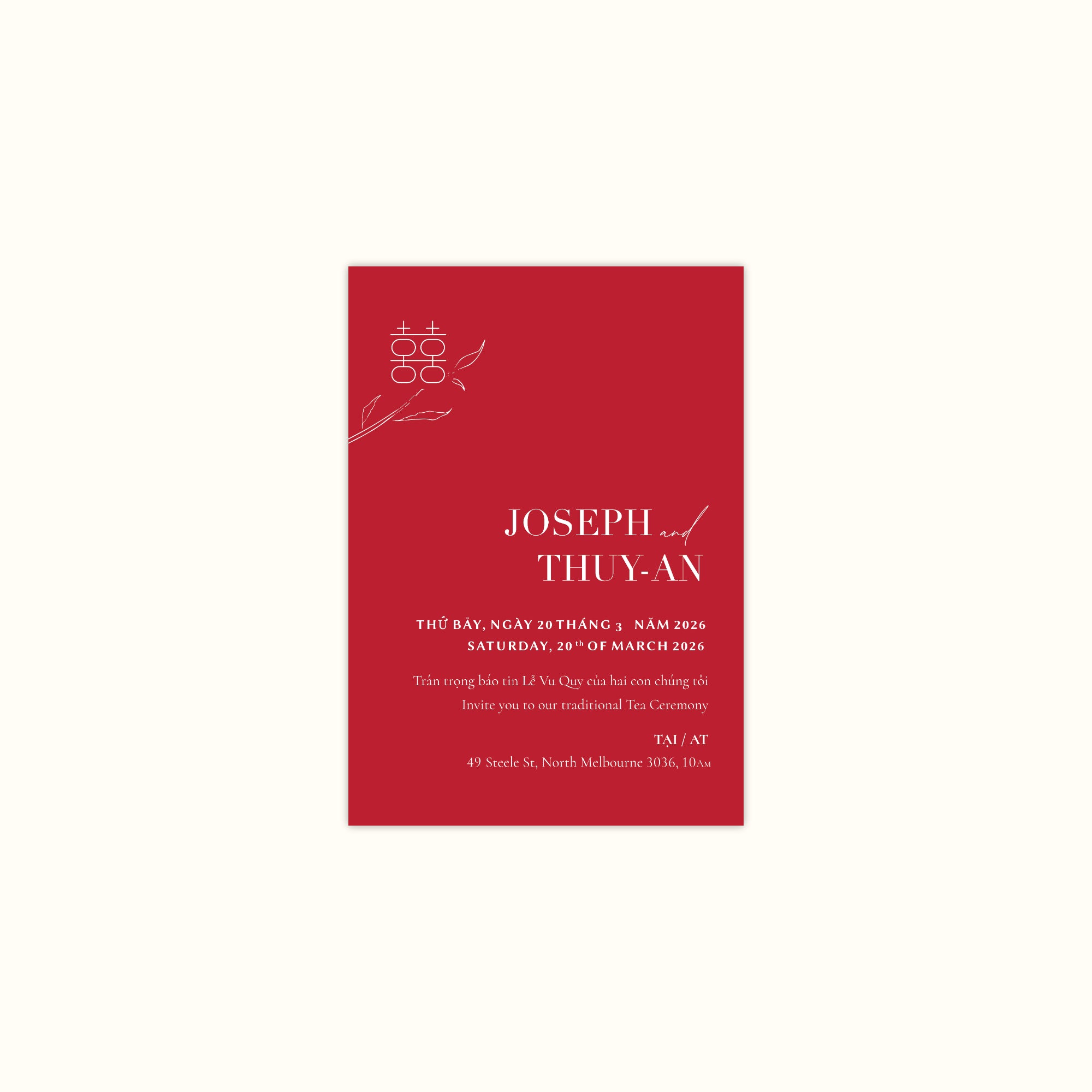 Da Lat Tea Ceremony Invitation