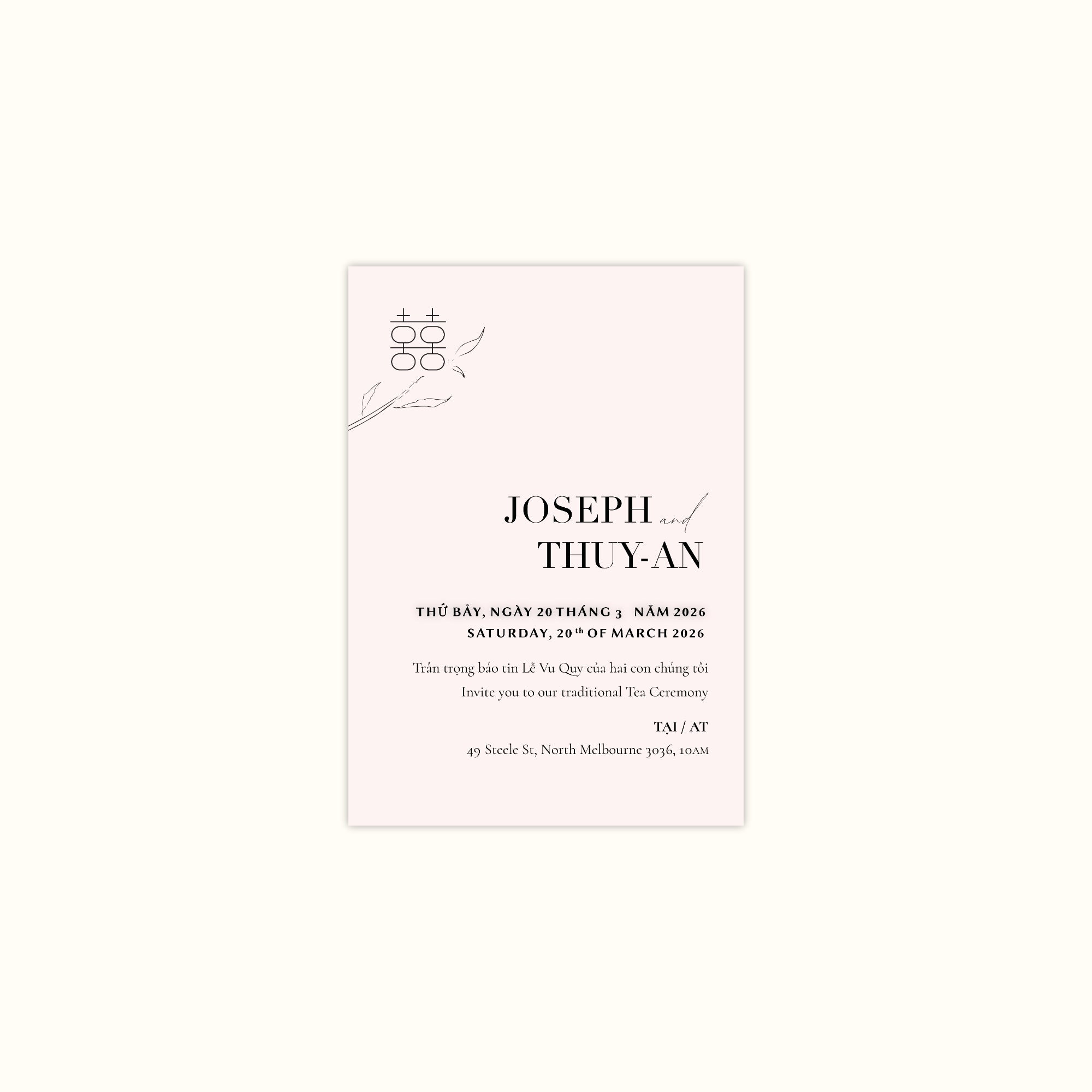 Da Lat Tea Ceremony Invitation