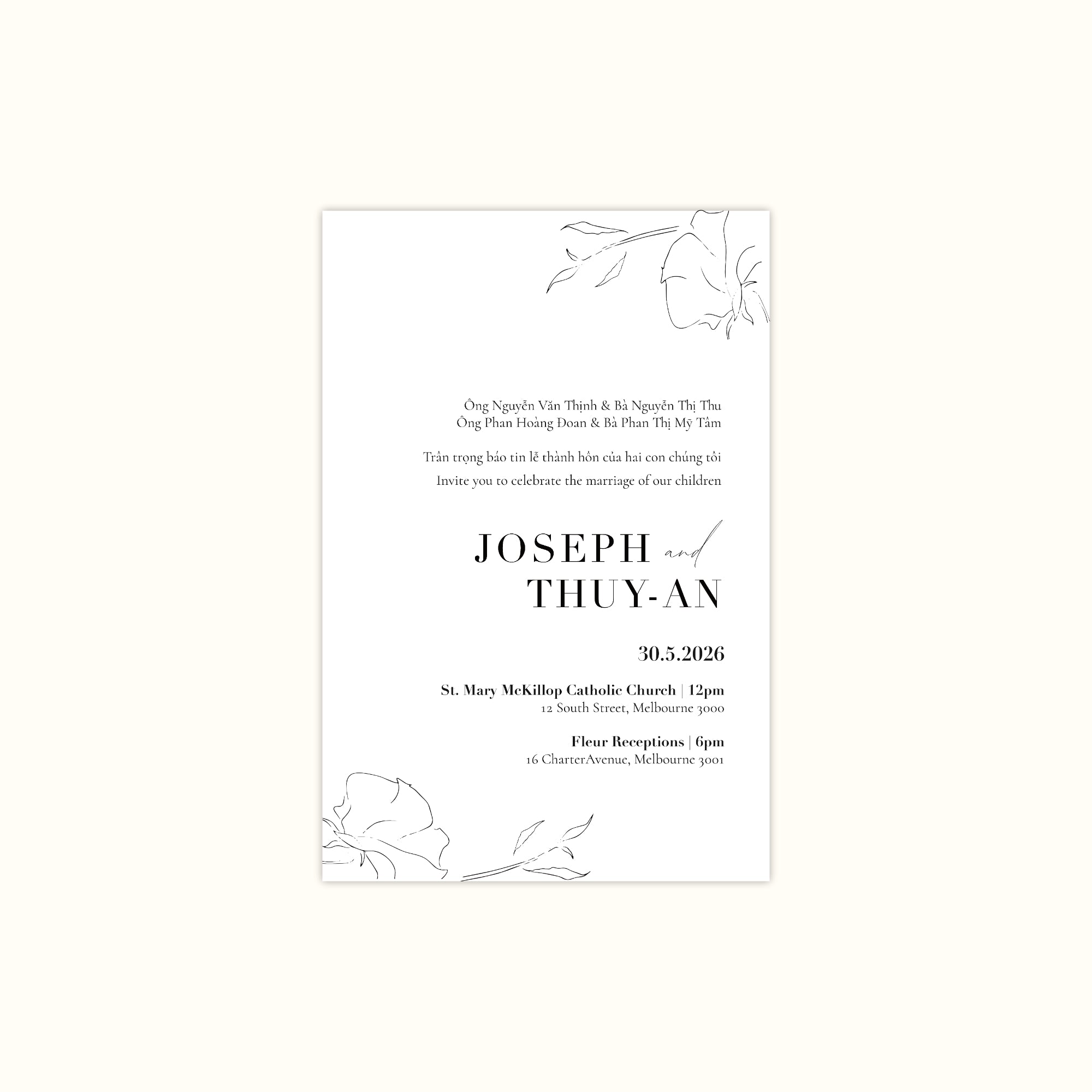Da Lat Wedding Invitation