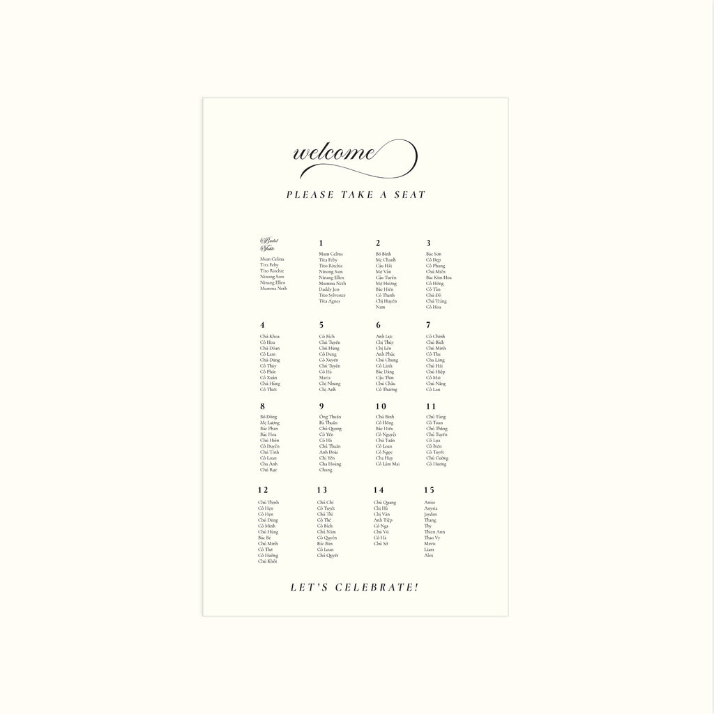 Ha Noi Seating Chart