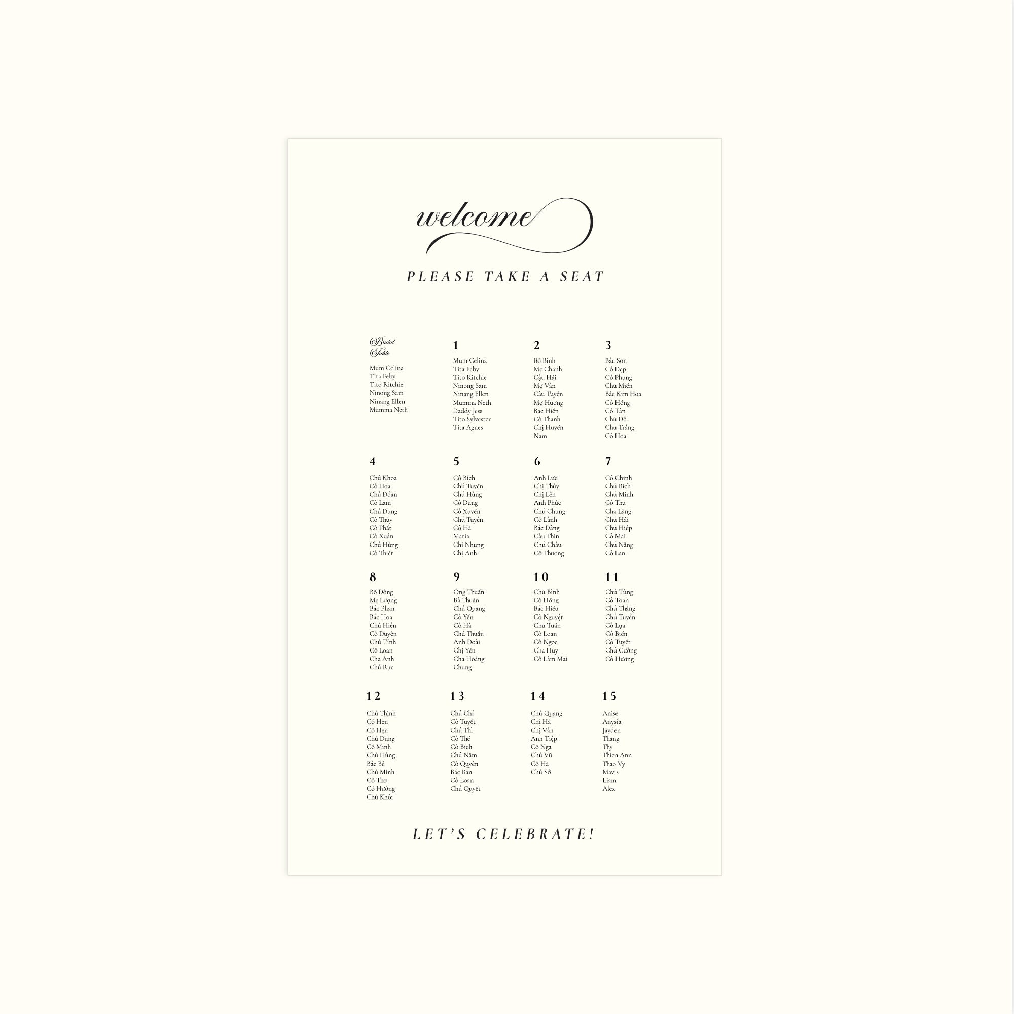 Ha Noi Seating Chart