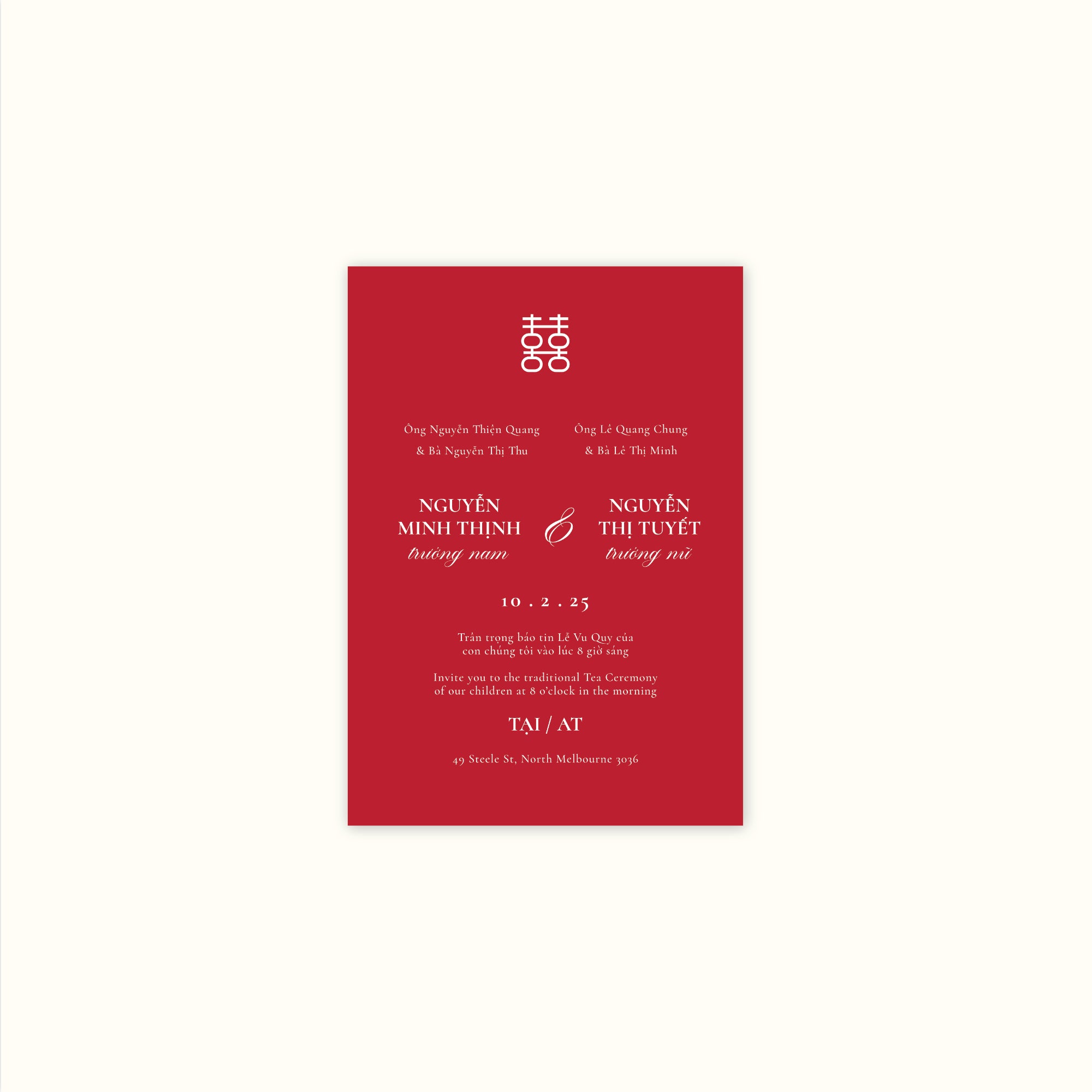Ha Noi Tea Ceremony Invitation