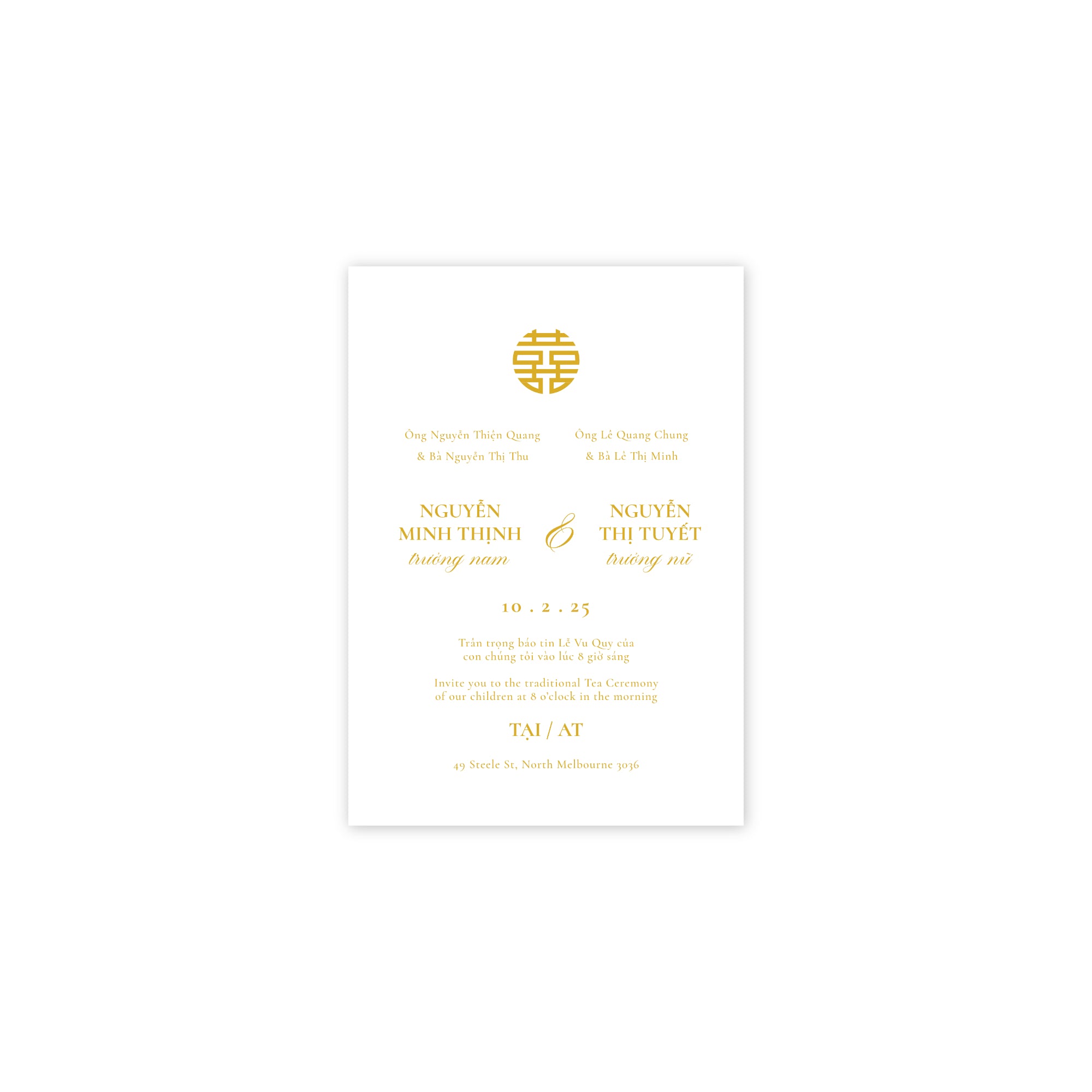 Ha Noi Tea Ceremony Invitation