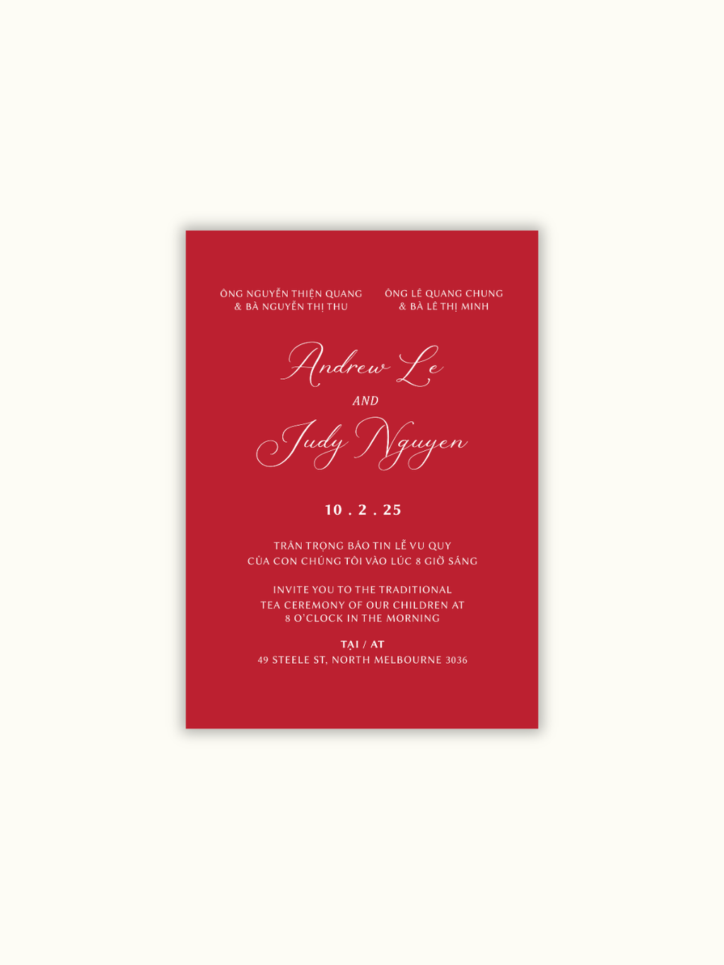 Hai Phong Tea Ceremony Invitation