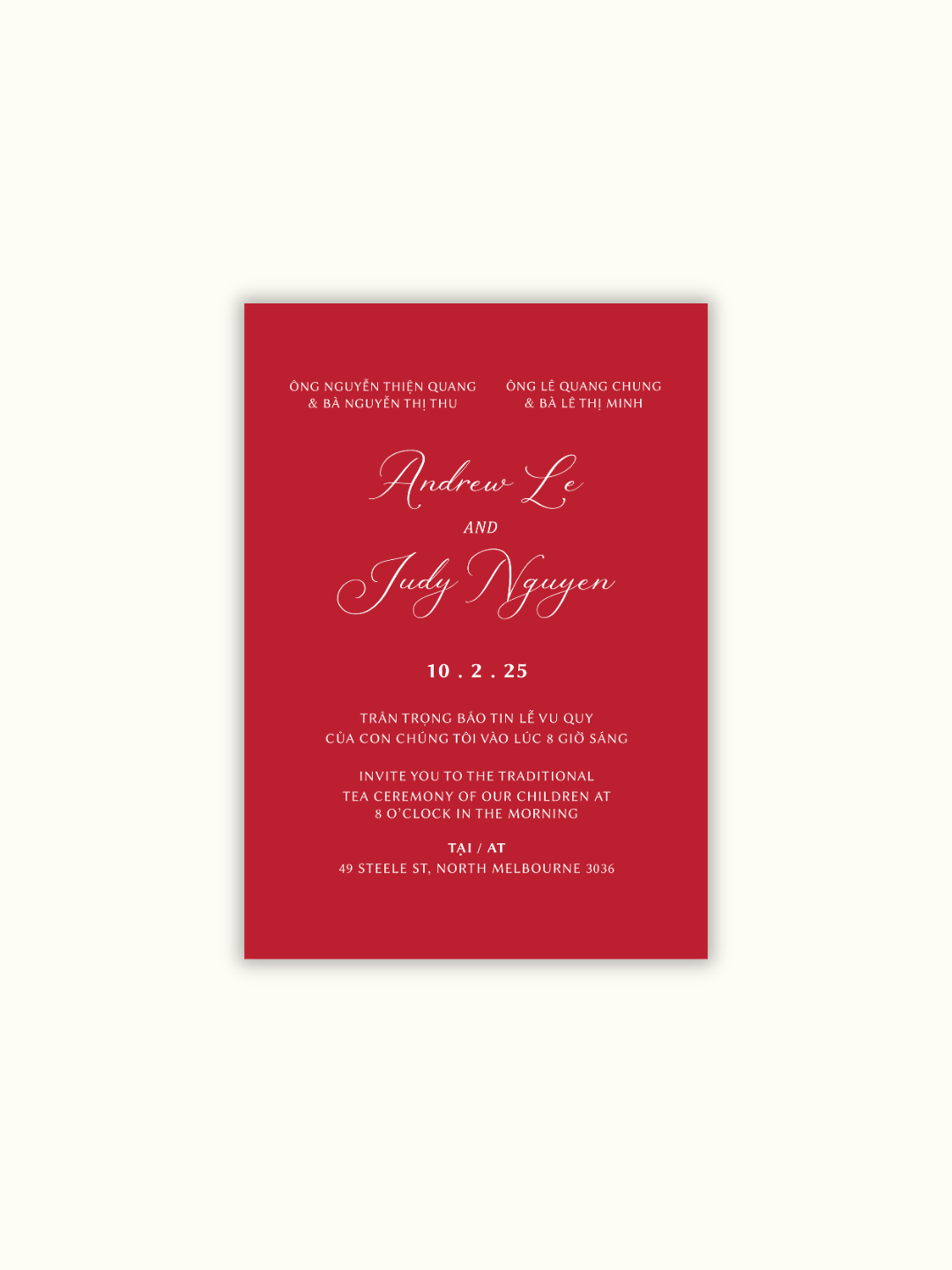 Hai Phong Tea Ceremony Invitation