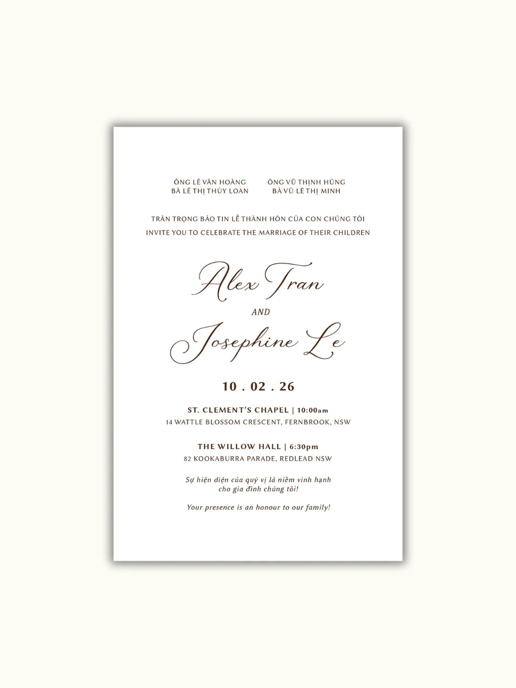 Hai Phong Wedding Invitation